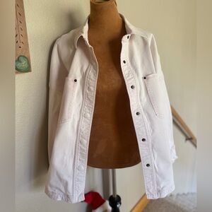 Faherty Pink Sunwashed Over-shirt jacket  size Medium